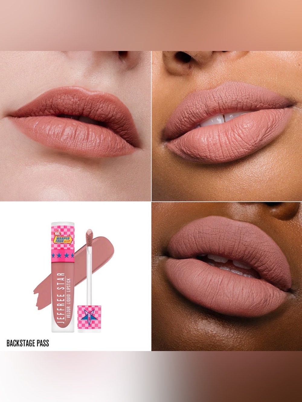 Jeffree Star Backstage Pass Vans Warped Tour Velour Liquid Lipstick- warm nude
